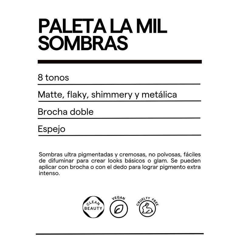 LA MIL SOMBRAS PALETA + BROCHA DUO (PALETA DE SOMBRAS)